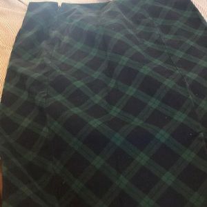 Blue and green pencil skirt